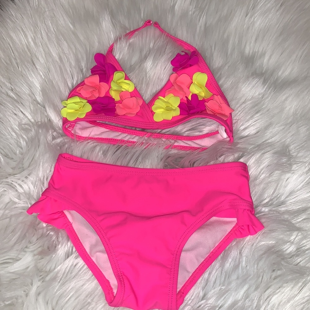 BUNDLE (3) Toddler Girls Swimsuits 18-24 /24 Months - Picture 9 of 10